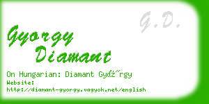 gyorgy diamant business card